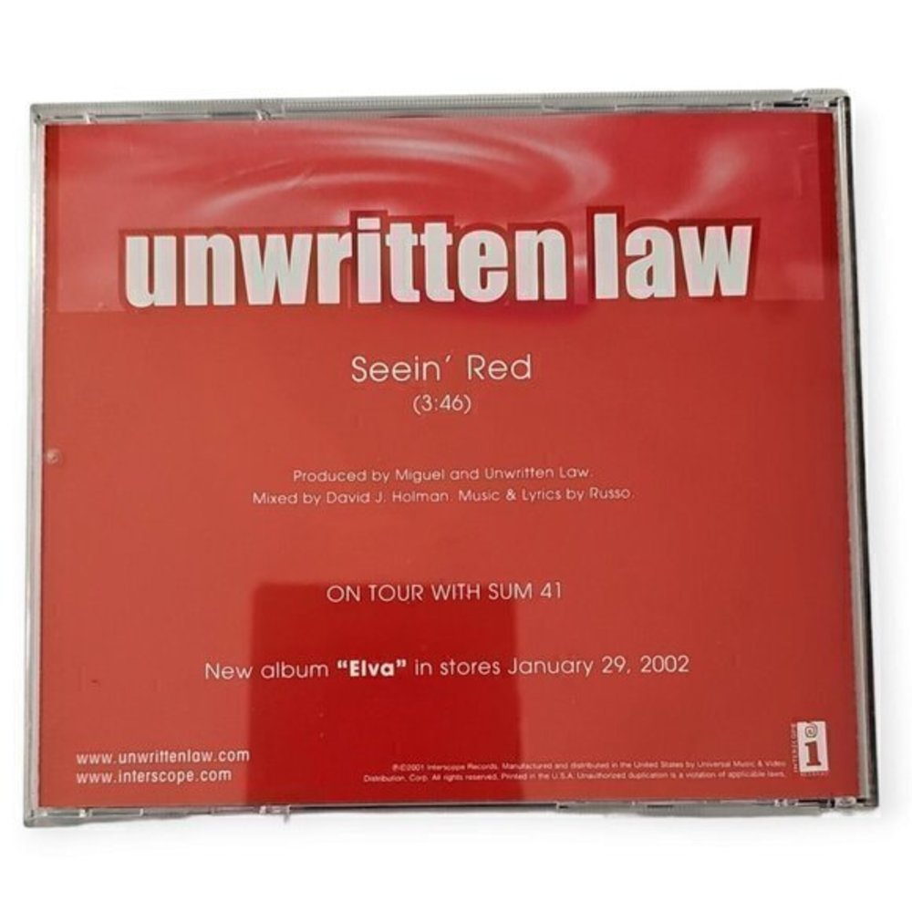 Unwritten‎ Law – Seein' Red [2001 Promotional CD Single]
